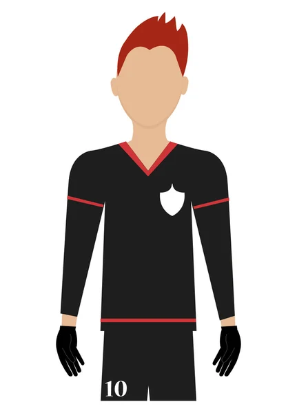 Avatar man soccer player,vector graphic — Stock Vector
