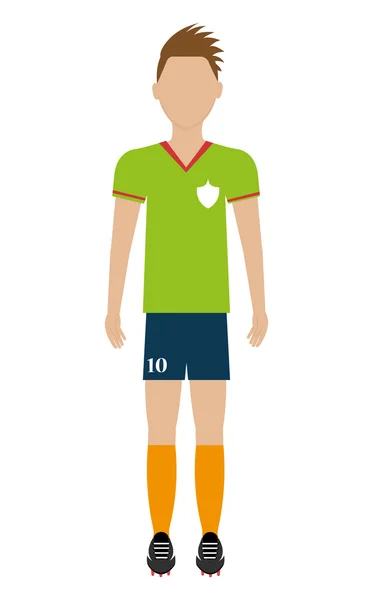 Avatar man soccer player,vector graphic — Stock Vector