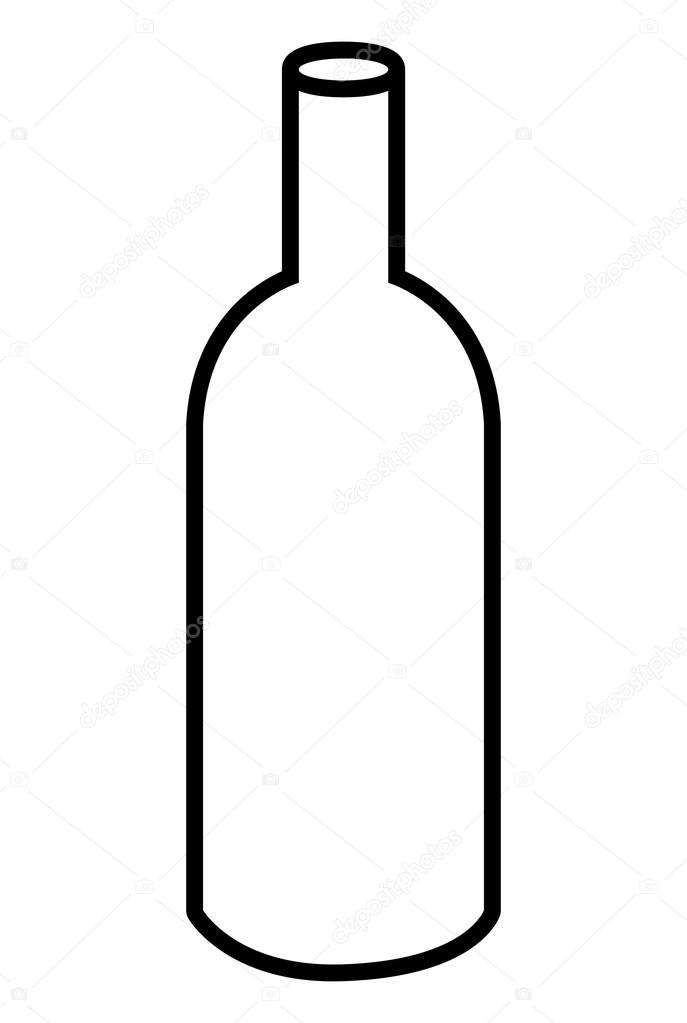 White wine bottle,vector graphic Stock Vector Image by ©yupiramos