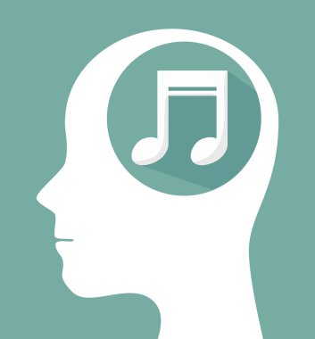 müzikal profil simgesi tasarım izole