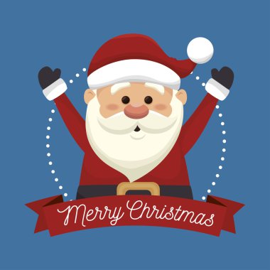 Noel Baba simgesi tasarım izole