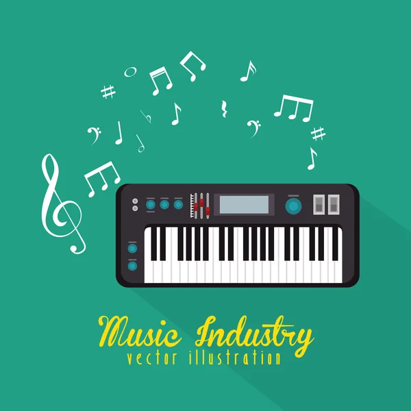 Piano eléctrico aislado icono de diseño — Vector de stock