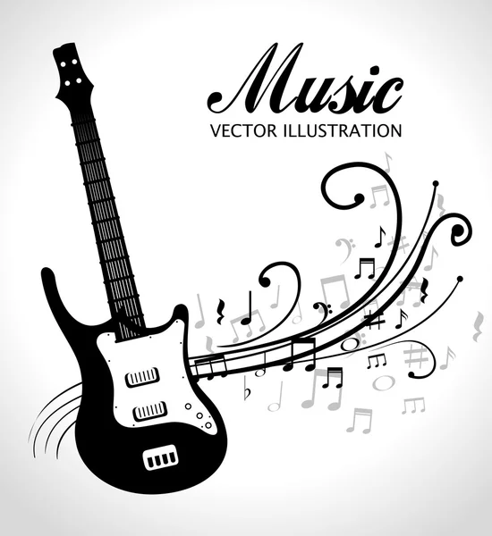 Elektrische gitaar geïsoleerd pictogram ontwerp — Stockvector