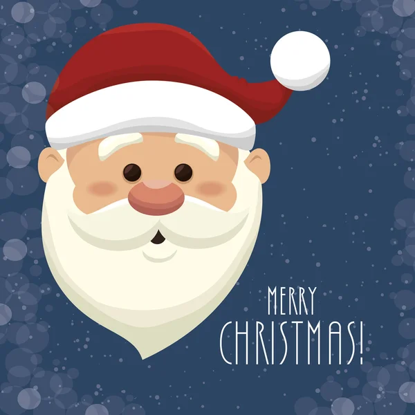 Santa claus head  isolated icon design — Stock Vector