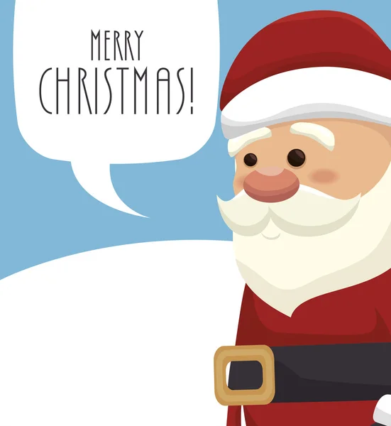 Babbo Natale con bolla vocale isolato icona di design — Vettoriale Stock