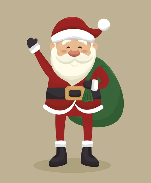 Santa claus isolated icon design — Stock Vector