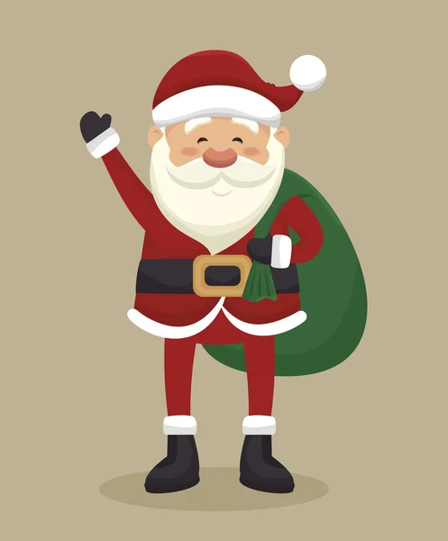 Santa claus icône isolée design — Image vectorielle