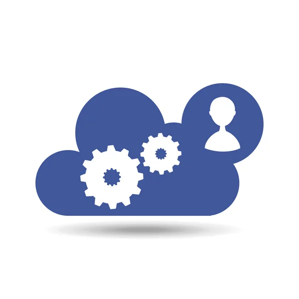 Progettazione cloud computing — Vettoriale Stock