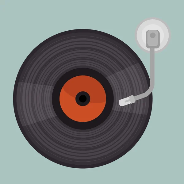 Vinyl speler geïsoleerd pictogram ontwerp — Stockvector