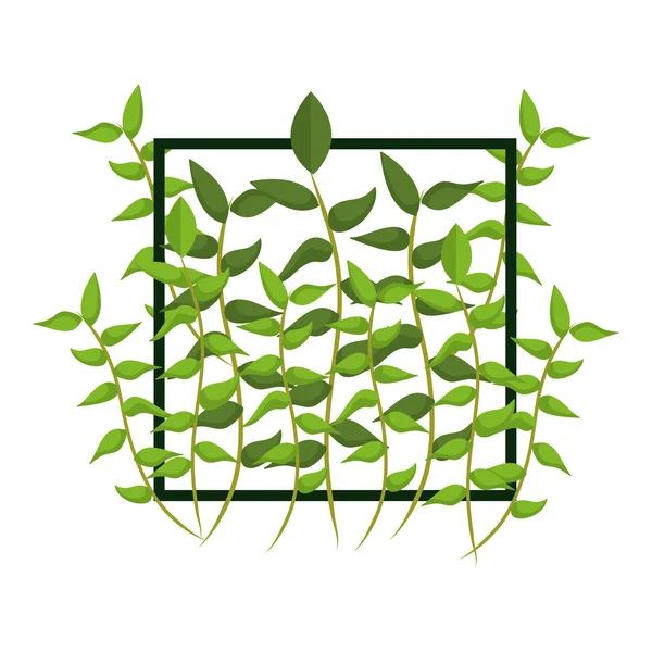 정글 나뭇잎 패턴 격리 아이콘 디자인 — 스톡 벡터