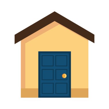 renkli ev ön görünümü, vektör grafik