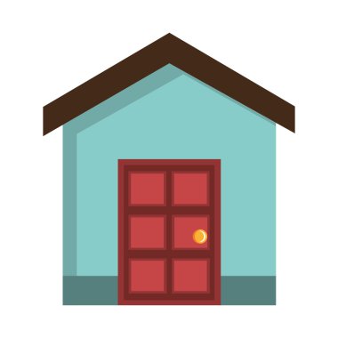 renkli ev ön görünümü, vektör grafik