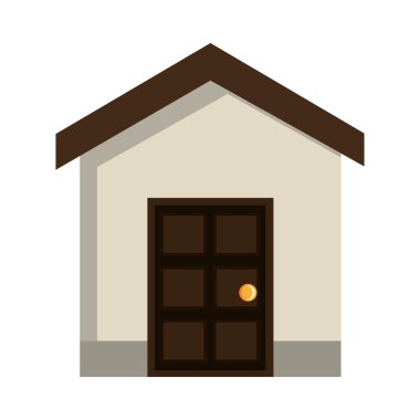 renkli ev ön görünümü, vektör grafik