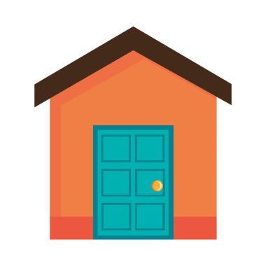 renkli ev ön görünümü, vektör grafik