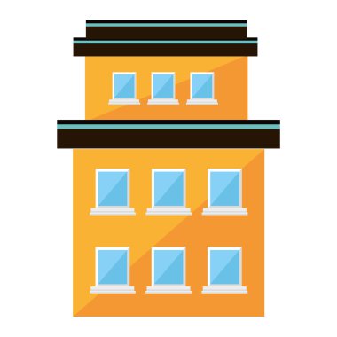 renkli yüksek bina, vektör grafiği