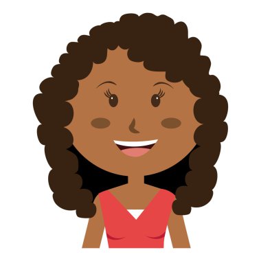 gülümseyen avatar kız, vektör grafiği