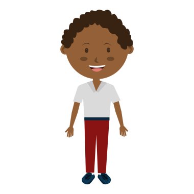 avatar boy gülümseyerek, vektör grafiği