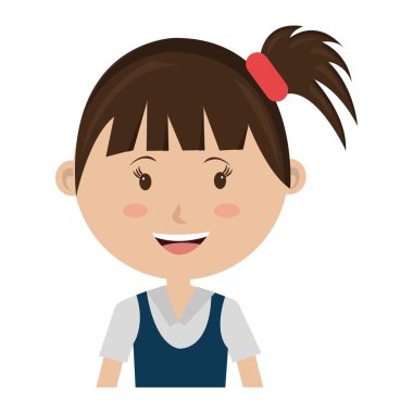 gülümseyen avatar kız, vektör grafiği