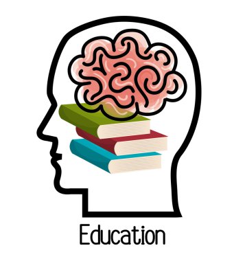 ders kitapları ve eğitim yararlı izole simgesi tasarım