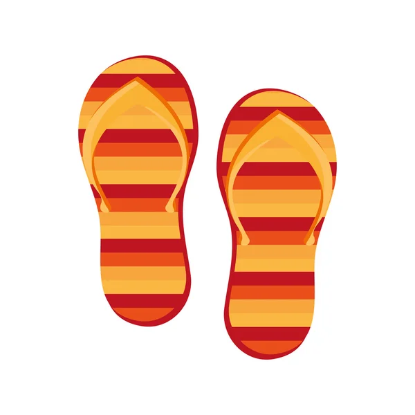 Барвисті пляжні сандалі, векторна графіка — стоковий вектор