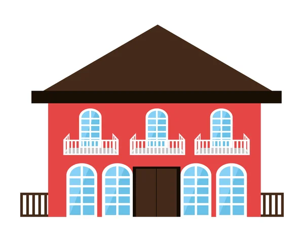 Kleurrijke huis, vectorafbeelding — Stockvector