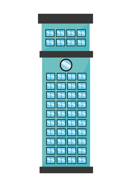 Edificio alto colorido, gráfico vectorial — Archivo Imágenes Vectoriales