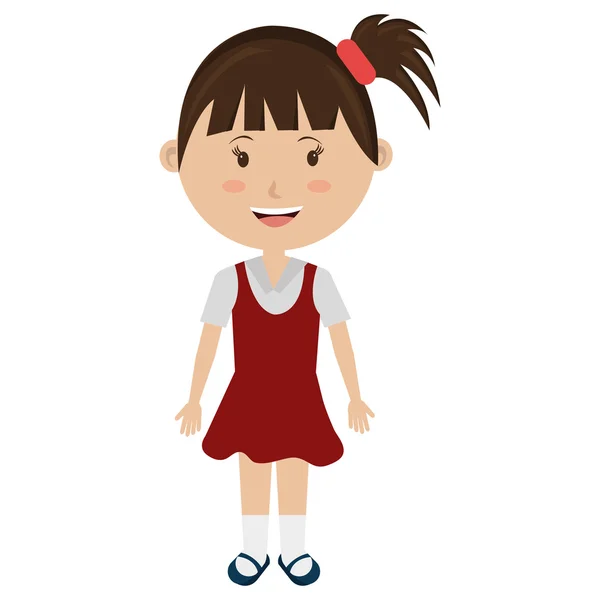 Avatar sorridente ragazza, grafica vettoriale — Vettoriale Stock