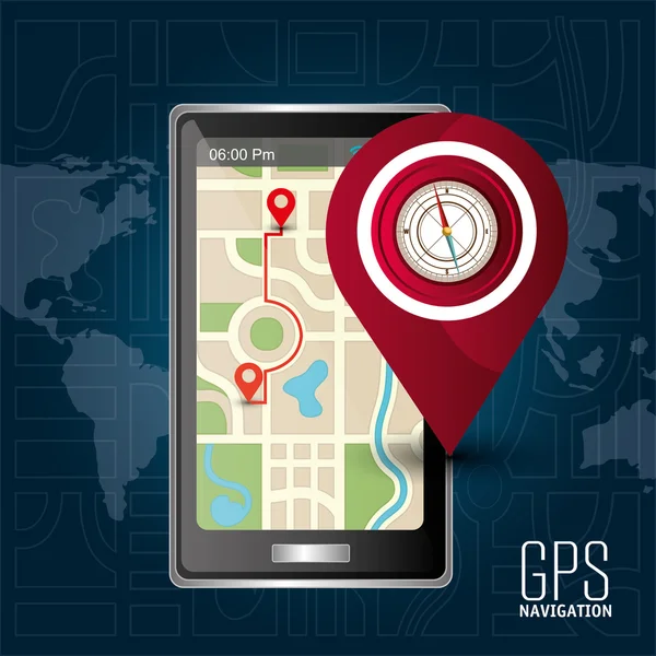 Gps design di navigazione — Vettoriale Stock