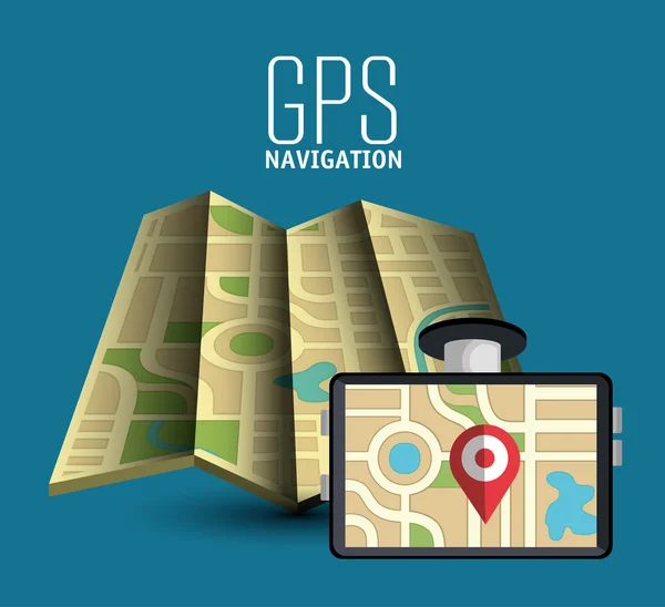 Diseño de navegación GPS — Vector de stock