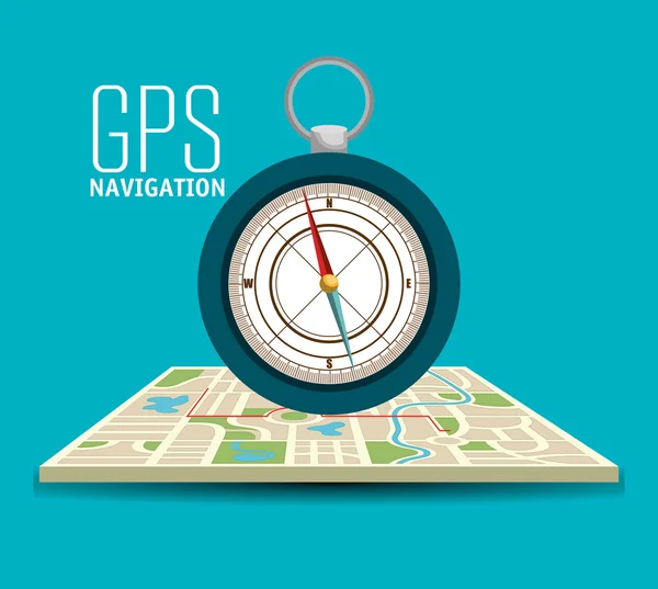 Diseño de navegación GPS — Vector de stock