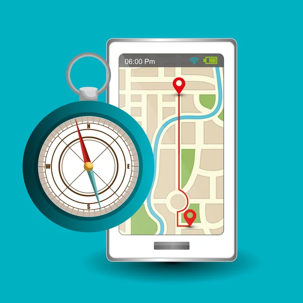 Conception de navigation gps — Image vectorielle