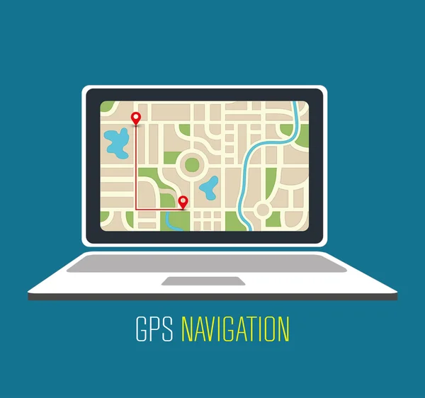 Gps navigation design — Stock Vector