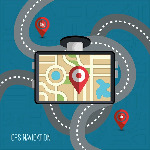 GPS navigatieontwerp — Stockvector