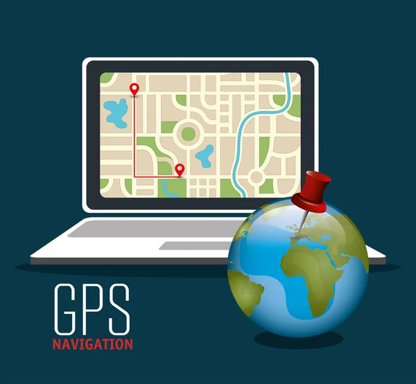 Gps navigation design — Stock Vector