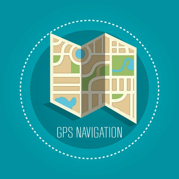 Diseño de navegación GPS — Vector de stock