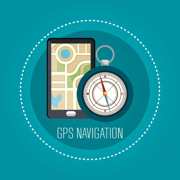 GPS πλοήγησης σχεδιασμού — Διανυσματικό Αρχείο