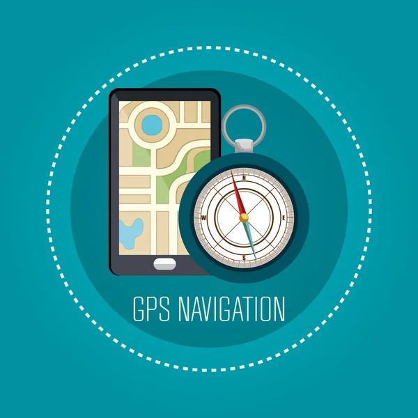 GPS navigatieontwerp — Stockvector