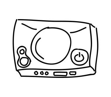 video oyun konsolu izole simgesi