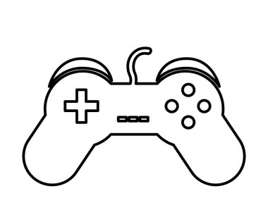 Denetim video oyunu simgesi tasarım izole