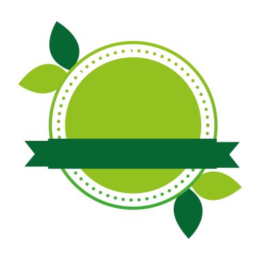 yaprakları doğal izole simgesi tasarım ile mühür