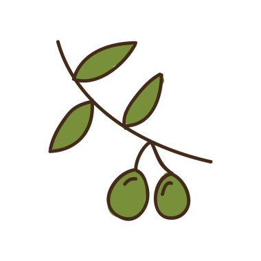 zeytin çekirdeği izole simgesi tasarım