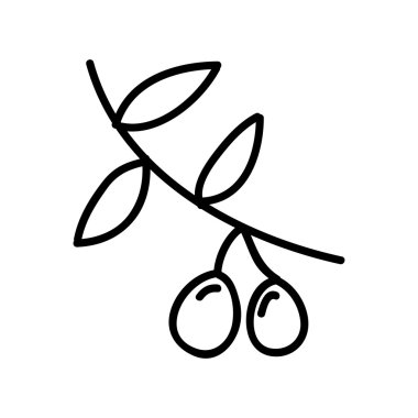 zeytin çekirdeği izole simgesi tasarım