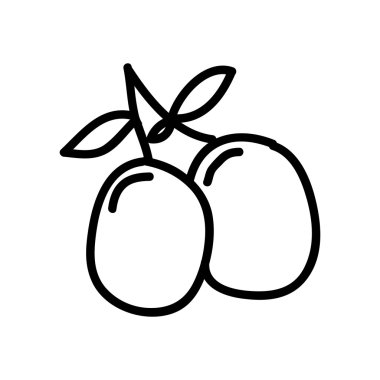 zeytin çekirdeği izole simgesi tasarım