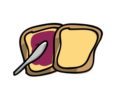 izole reçel simgesi tasarım ile tost