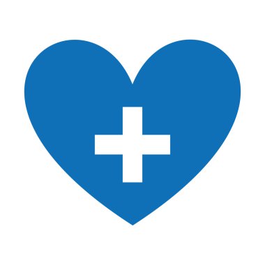 İzole sağlıklı kalp sembol simge tasarlamak