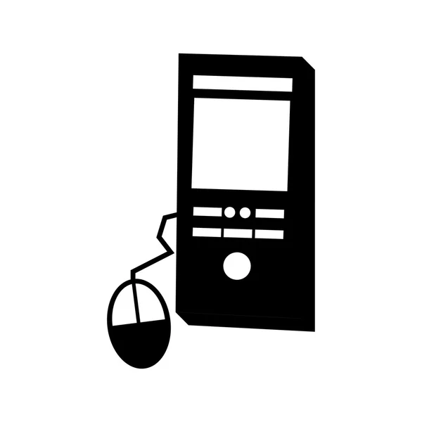 Computadora de escritorio aislado icono de diseño — Vector de stock