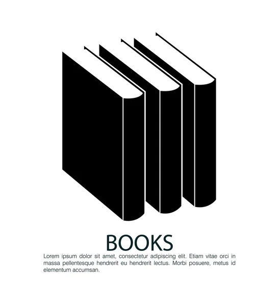 Livros design isolado —  Vetores de Stock