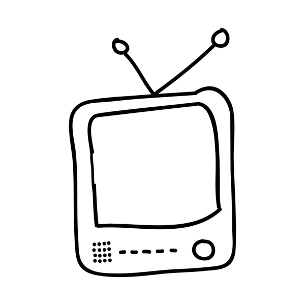 Velho desenho tv design ícone isolado — Vetor de Stock