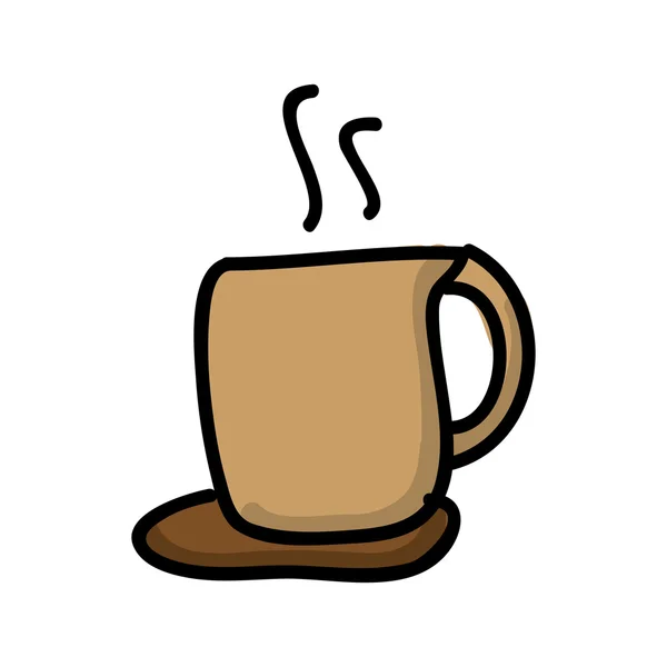 Koffiekopje geïsoleerd pictogram ontwerp — Stockvector