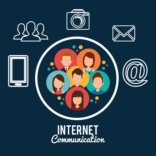 Internet iletişim tasarımı — Stok Vektör